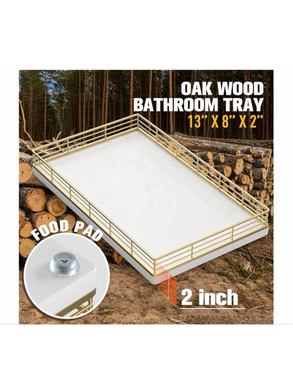NEW Large Bathroom Vanity Tray 13